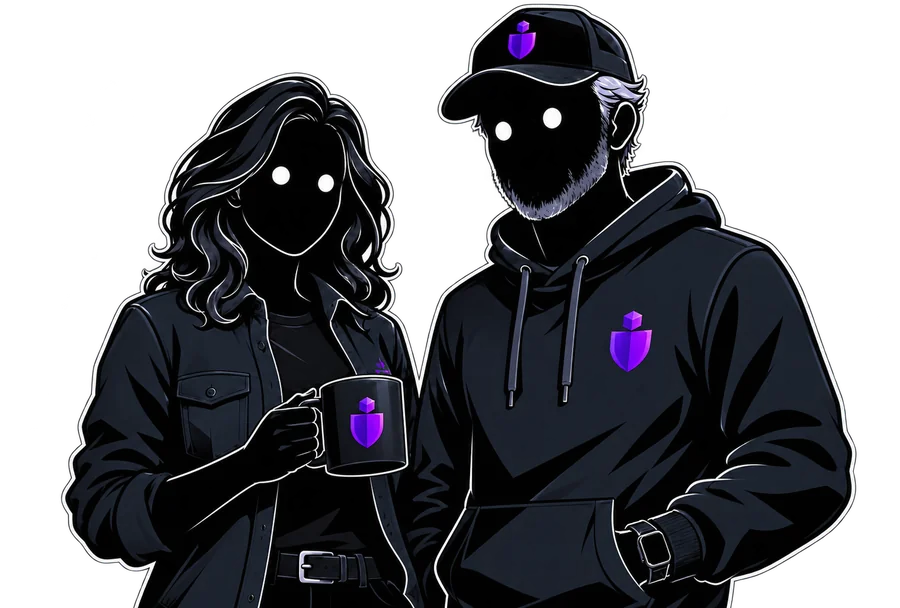 Two people chatting casually over coffee